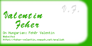 valentin feher business card