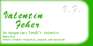valentin feher business card